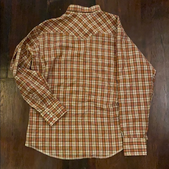 Plaid wrangler long sleeve shirt - Picture 5 of 6